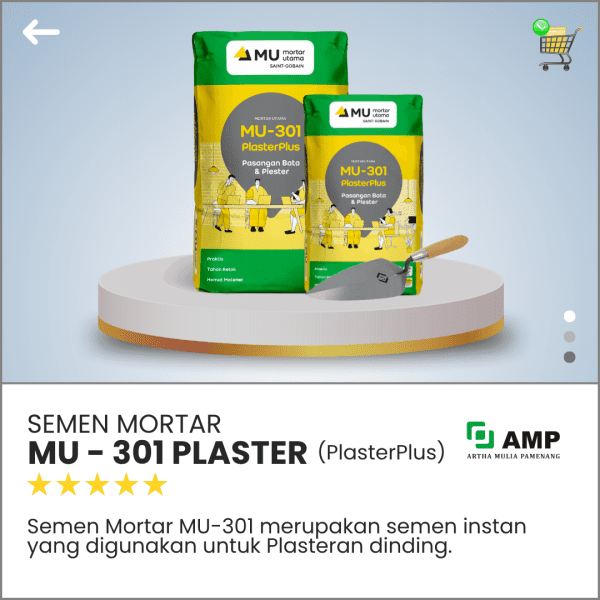 Artha Mulia Pamenang - Jual Bata Ringan Murah - Semen Mortar MU 301 Plaster