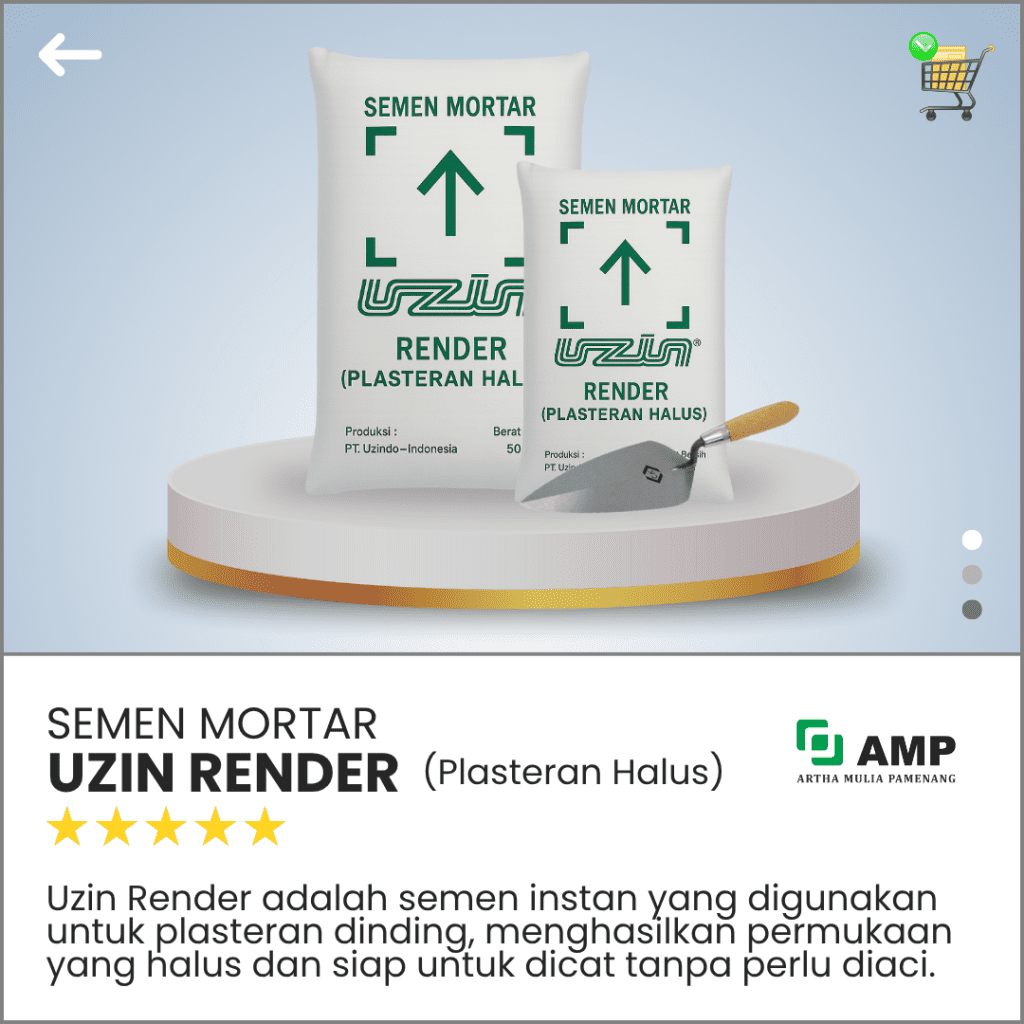 Artha Mulia Pamenang - Jual Bata Ringan Murah - Semen Mortar Uzin Render