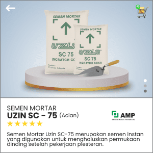 Artha Mulia Pamenang - Jual Bata Ringan Murah - Semen Mortar Uzin SC 75 Acian